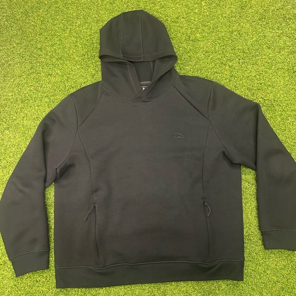 L.L. Bean Other - LL Bean Mens Slightly Fitted Hoodie Black Pullover 524835 Large Regular